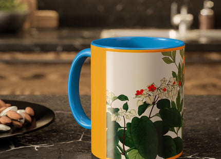 Clerodendrum & Rudbeckia Flower by Tanigami Kônan Colorful Mugs (11oz, 15oz)
