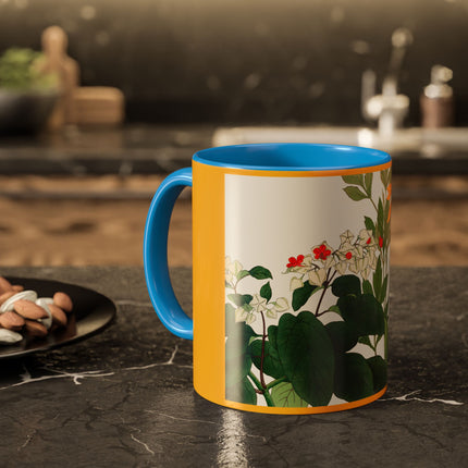 Clerodendrum & Rudbeckia Flower by Tanigami Kônan Colorful Mugs (11oz, 15oz)