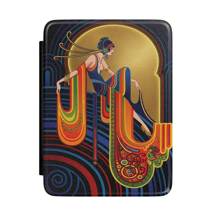 Art Deco Muse Kindle Case – Elegant Poise & Golden Radiance