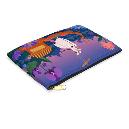 🪷🛶 The Lady Of The Lotus Lake Accessory Pouch – Art Deco Garden Voyage