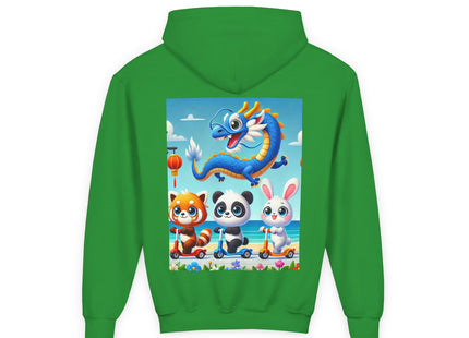 Seaside Scooter Friends Youth Heavy Blend Hooded Sweatshirt