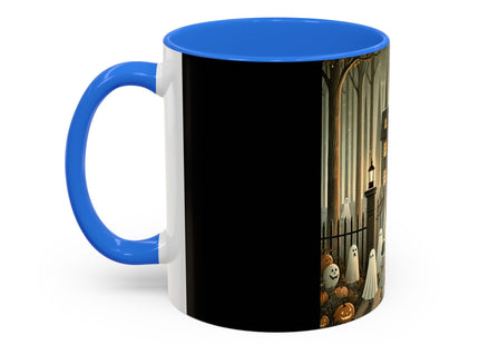Ghostly Welcome – A Halloween Night Colorful Mugs (11oz, 15oz)