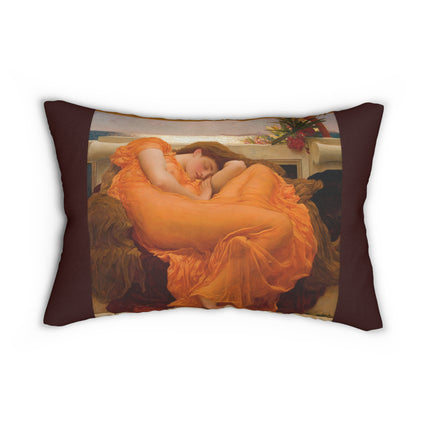 Flaming June by Frederic Leighton Spun Polyester Lumbar Pillow