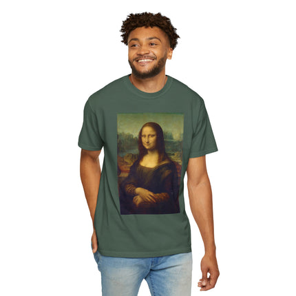 Mona Lisa by Leonardo da Vinci Unisex Garment-Dyed T-shirt