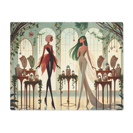 🧚‍♀️💎 Fairy Treasures Placemat – Enchanted Jewelry Boutique Fantasy