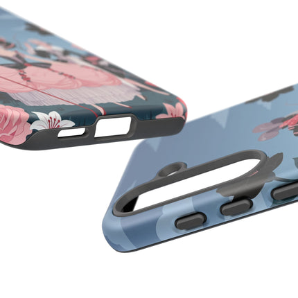 🌹🎭 The Rose Masquerade Promenade Phone Case – Art Deco Floral Elegance