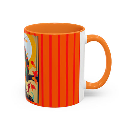 Black Cat in Kimono Colorful Mugs, 11oz