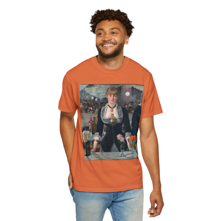 A Bar at the Folies-Bergère by Edouard Manet Unisex Garment-Dyed T-shirt