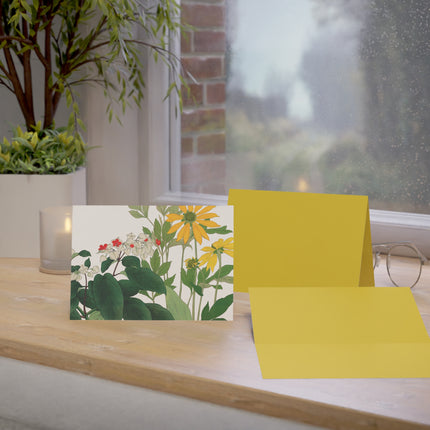 Clerodendrum & Rudbeckia by Tanigami Kônan Greeting Cards (1, 10, 30, and 50pcs)