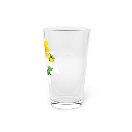 Dahlia Botanical Illustration by Pierre-Joseph Redouté Glass, 16oz
