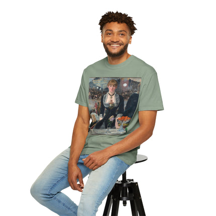 A Bar at the Folies-Bergère by Edouard Manet Unisex Garment-Dyed T-shirt
