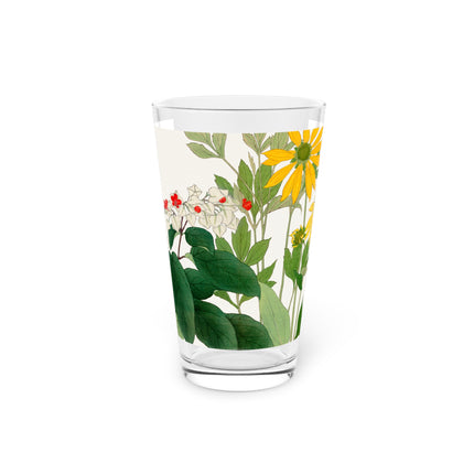 Clerodendrum & Rudbeckia Flower by Tanigami Kônan Glass, 16oz