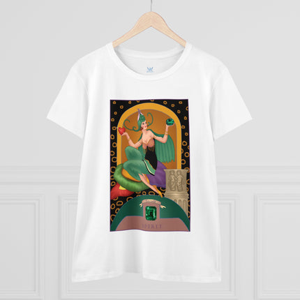 May & Emerald (from the Gem Series) by Sofia Chiostri Women's Midweight Cotton Tee