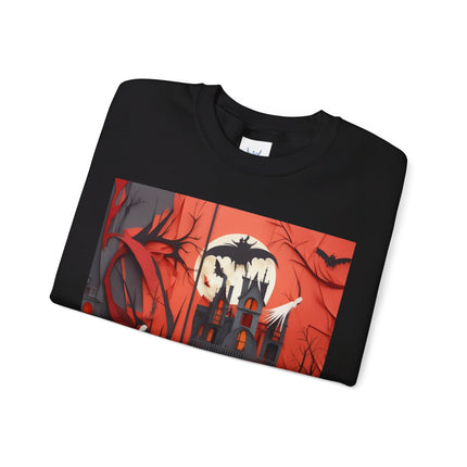 Halloween Night Scene Unisex Heavy Blend™ Crewneck Sweatshirt