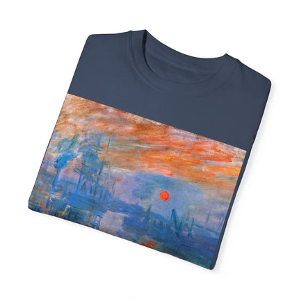 Sunrise by Claude Monet Unisex Garment-Dyed T-shirt