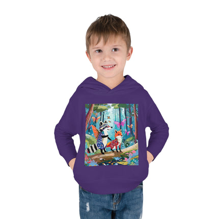 Whimsical Woodland Toddler Pullover Fleece Hoodie
