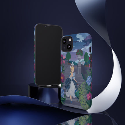 🦚🌸 The Peacock Garden Terrace Phone Case – Art Deco Floral Elegance