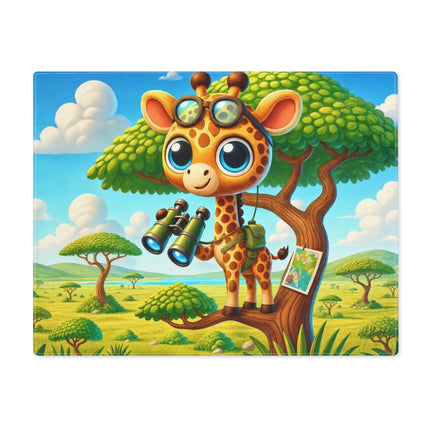 🦒🔭 Giraffe Lookout Placemat – Whimsical Safari Explorer Adventure