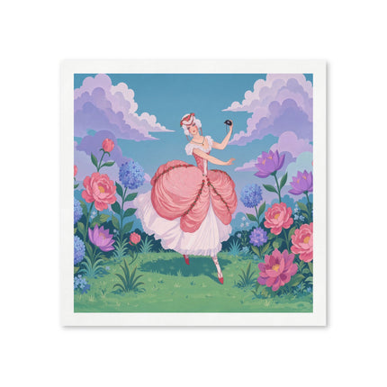 🎭🌸 The Lady Of The Secret Masquerade Napkins – Art Deco Garden Fantasy