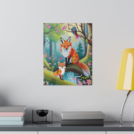 Mischievous Fox Matte Canvas, Stretched, 0.75"