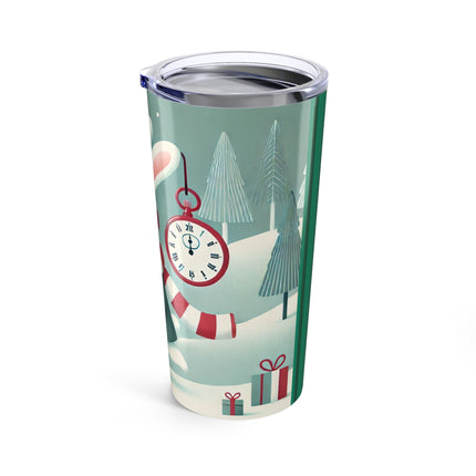 Candy Cane Timekeeper Bunny Tumbler 20oz