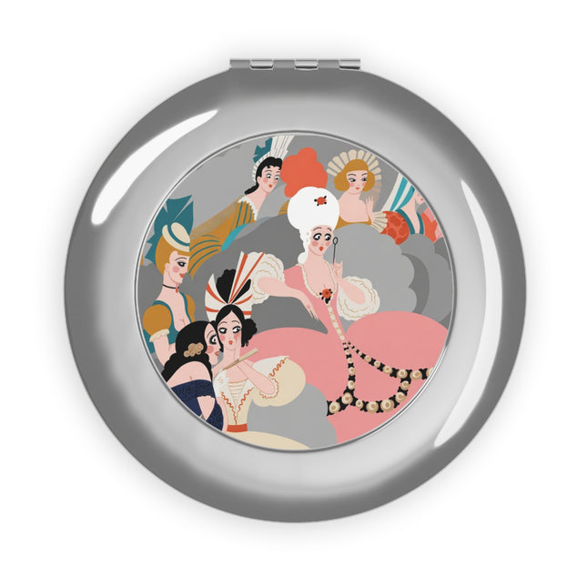Celestial Masquerade Compact Mirror – Whimsical Masquerade & Elegant Fantasy