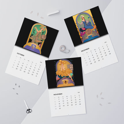 Celestial Jewels: The Zodiac Birthstone Art Wall Calendars (2026)