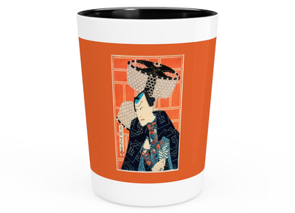 The Actor Kawarasaki Gonjūrō for a Fire Troupe by Tsukioka Yoshitoshi Ceramic Shot Glass