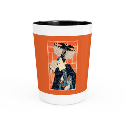 The Actor Kawarasaki Gonjūrō for a Fire Troupe by Tsukioka Yoshitoshi Ceramic Shot Glass