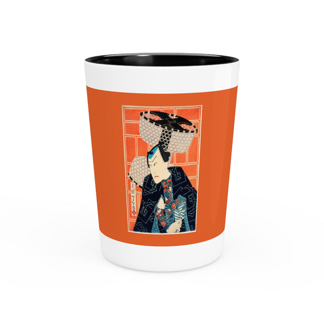 The Actor Kawarasaki Gonjūrō for a Fire Troupe by Tsukioka Yoshitoshi Ceramic Shot Glass