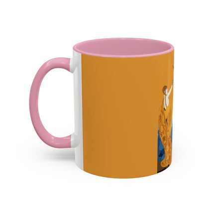 Falcon Mistress Colorful Mugs – Art Deco Majesty & Mythic Freedom