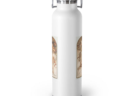 The Seasons by Alphonse Maria Mucha Copper Vacuum Insulated Bottle, 22oz