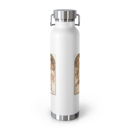 The Seasons by Alphonse Maria Mucha Copper Vacuum Insulated Bottle, 22oz