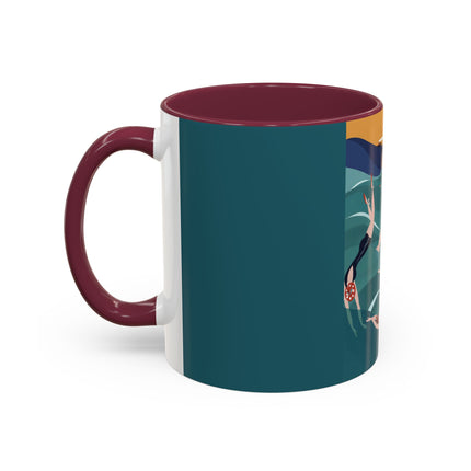 Summer Splash Colorful Mugs – Retro Beach Joy & Carefree Summer Vibes