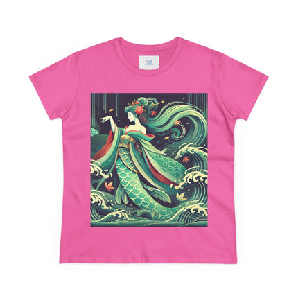 Mermaid Queen Rising from the Deep Cotton Tee