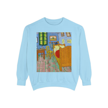The Bedroom by Vincent van Gogh Unisex Garment-Dyed Sweatshirt