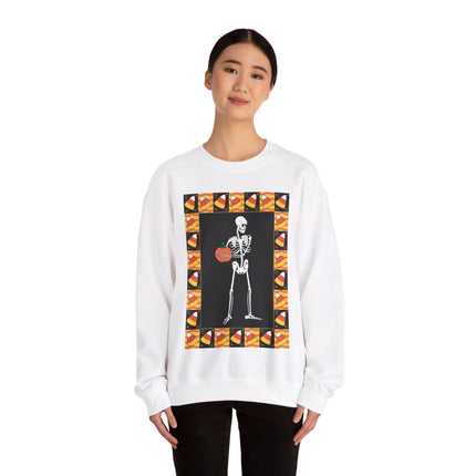 Candy Corn Skeleton Unisex Heavy Blend™ Crewneck Sweatshirt