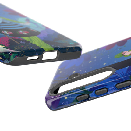 🌸🐦 The Lady Of The Midnight Bird Garden Phone Case – Art Deco Floral Fantasy