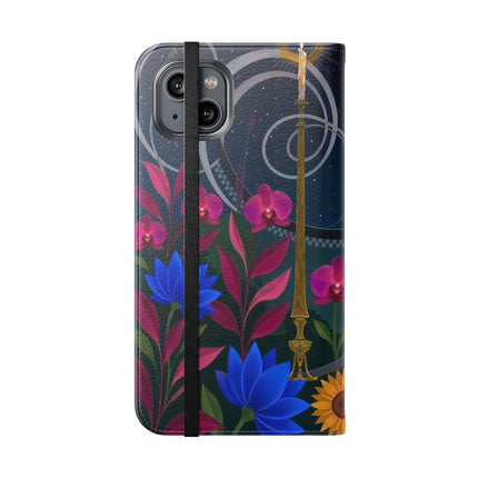 🌙🕯️ The Lady Of The Midnight Garden Flip Case – Art Deco Nocturne