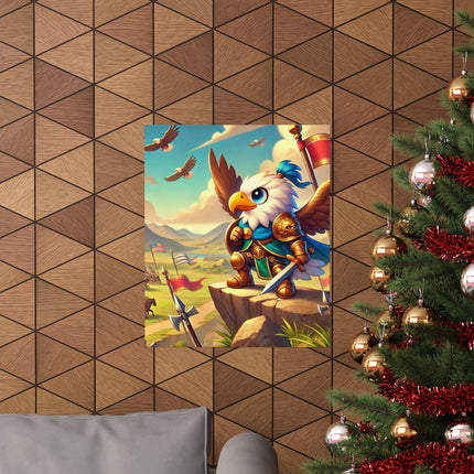 🦅⚔️ Watchful Guardian Matte Vertical Poster – Courage, Leadership & Noble Vigilance