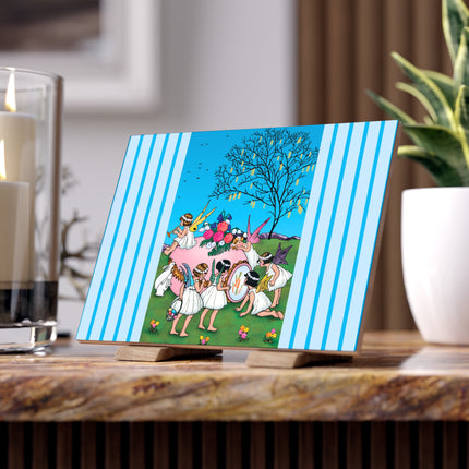 Enchanted Easter Gathering Ceramic Tile