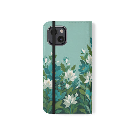 🐉🌿 The Dragon Keeper Flip Case – Art Deco Floral Fantasy