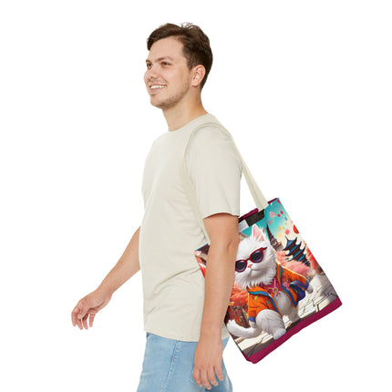 Fashionista Feline Puzzle Tote Bag (AOP)