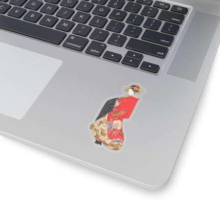 Japanese Woman by Hosoda Eishi Kiss-Cut Stickers (4 Sizes)