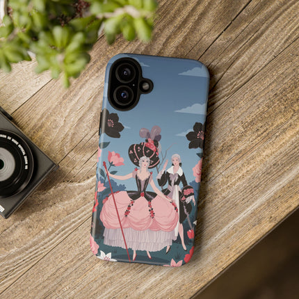 🌹🎭 The Rose Masquerade Promenade Phone Case – Art Deco Floral Elegance