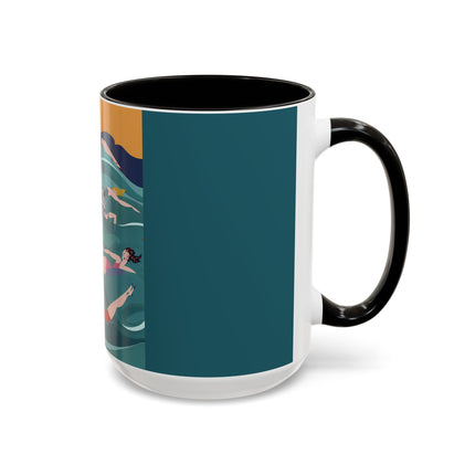 Summer Splash Colorful Mugs – Retro Beach Joy & Carefree Summer Vibes