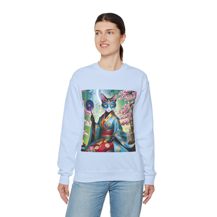 Cyberpunk Geisha Unisex Heavy Blend™ Crewneck Sweatshirt