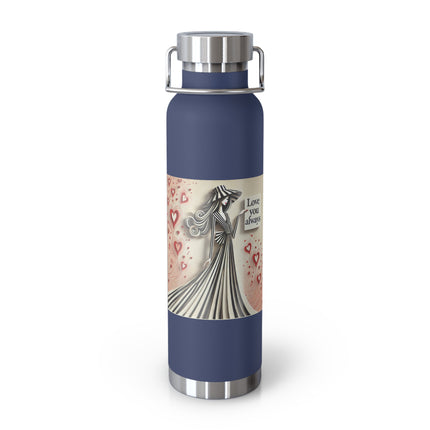 Love You Always Copper Vacuum Insulated Bottle, 22oz