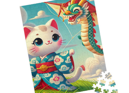 Geisha Kitten and the Dragon Kite Puzzle (110, 252, 520-piece)