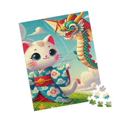 Geisha Kitten and the Dragon Kite Puzzle (110, 252, 520-piece)